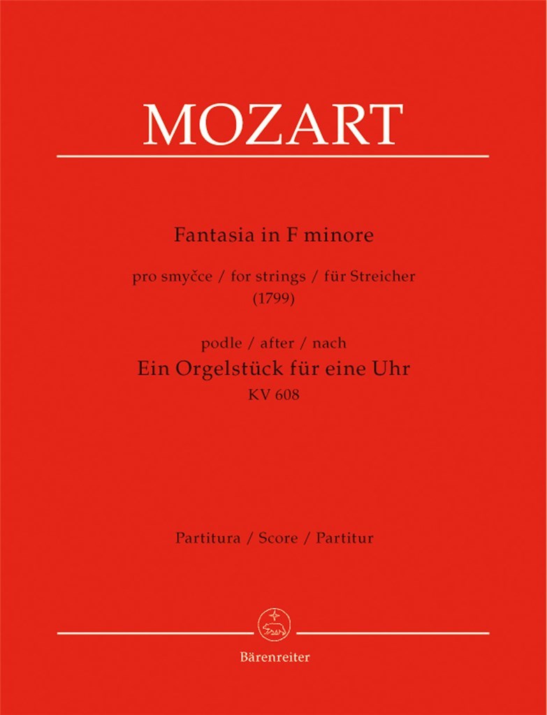 Fantasie F Kv608 Streicher